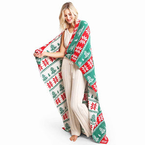 Soft Christmas Blanket Tree Pattern