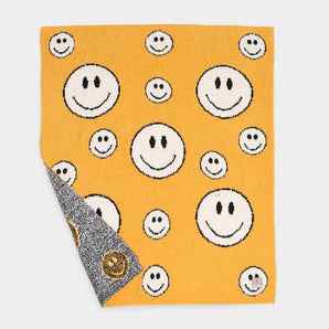 Smile Soft Throw Blanket in Yellow
