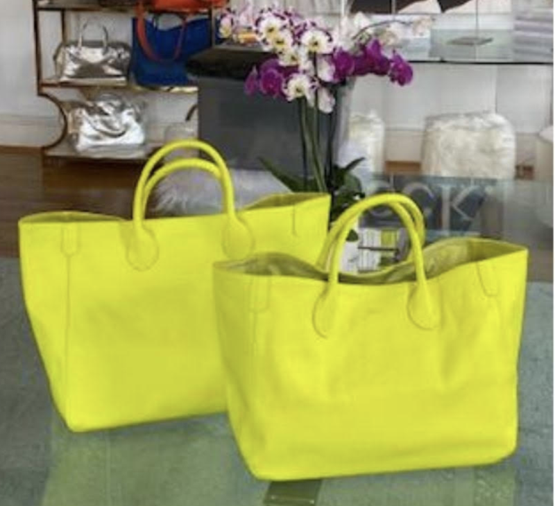 Medium Classic Tote Bag - Cyndi | Neon Yellow – ISABEL HARVEY Medium Classic Tote Bag - Cyndi | Neon Yellow – ISABEL HARVEY