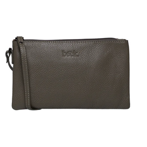 Ziplet Leather Bag Olivia/Taupe