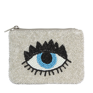 Eye Seed Bead Coin Pouch