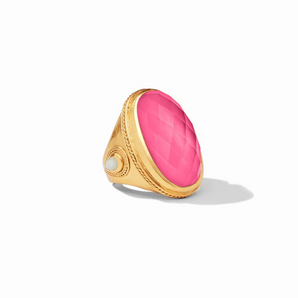 Cannes Statement Ring in Peony Pink Size 7