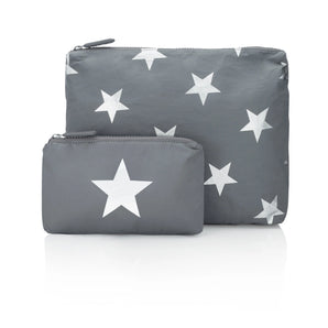 Grey with Multi Silver Stars