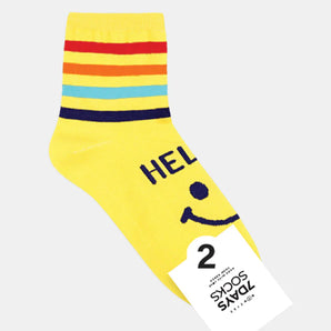 Crew Rainbow Socks in Yellow