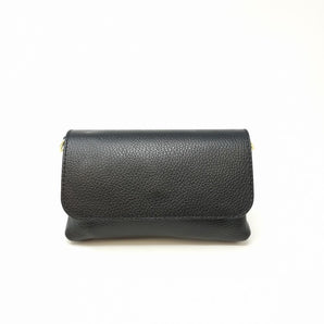 Small Leather Crossbody - Black